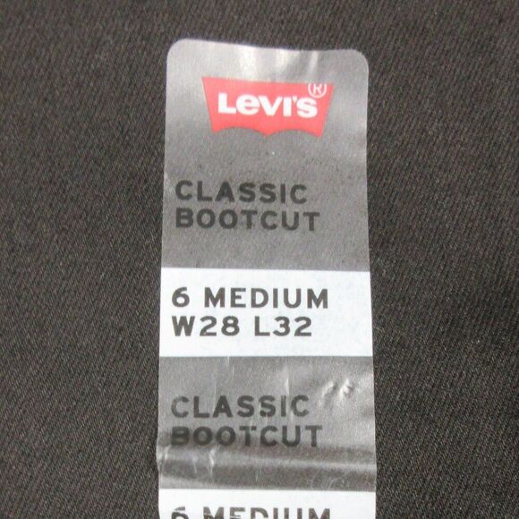 LEVI'S Classic Bootcut Jeans Womens 6 (28x32) Mid Rise Black Stretch Denim 2 NWT - Picture 7 of 15
